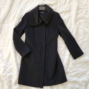 Jones New York Black Wool Blend Coat